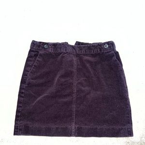 Dark Purple Corduroy Banana Republic Mini Skirt